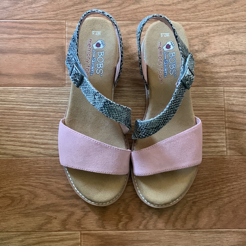 Bobs From Skechers Memory Foam Two-Tone Strappy S… - image 2